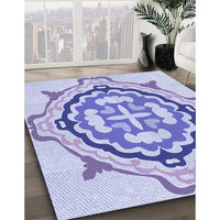 Patterned Blue Rug, pat1295blu