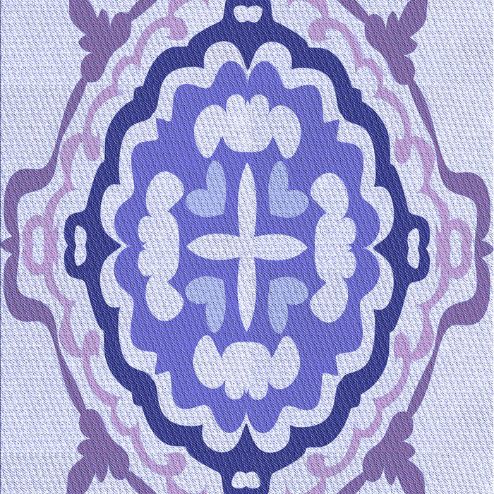 Machine Washable Transitional Blue Rug, wshpat1295blu