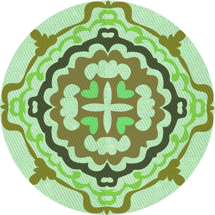 Square Patterned Mint Green Rug, pat1295grn