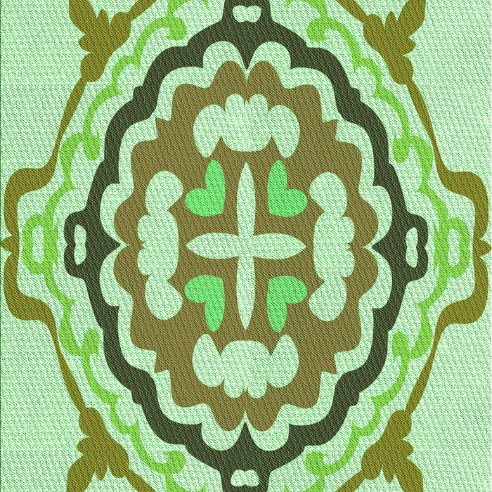 Patterned Mint Green Rug, pat1295grn