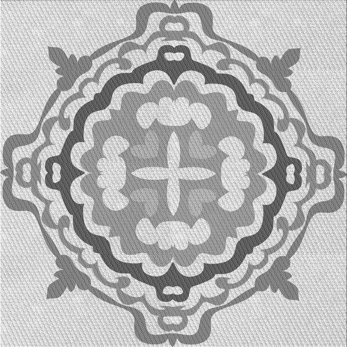 Round Machine Washable Transitional Gunmetal Gray Rug, wshpat1295gry