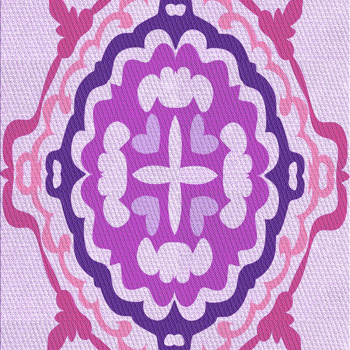 Patterned Blossom Pink Rug, pat1295pur