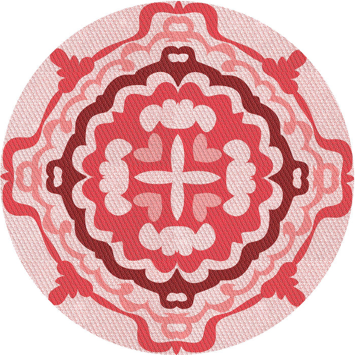 Square Machine Washable Transitional Light Red Pink Rug in a Living Room, wshpat1295rd