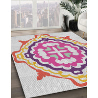 Patterned Raspberry Purple Novelty Rug, pat1295