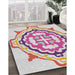 Patterned Raspberry Purple Novelty Rug in Family Room, pat1295