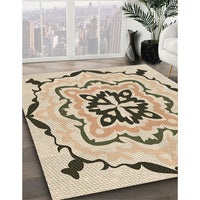 Patterned Vanilla Gold Rug, pat1296brn