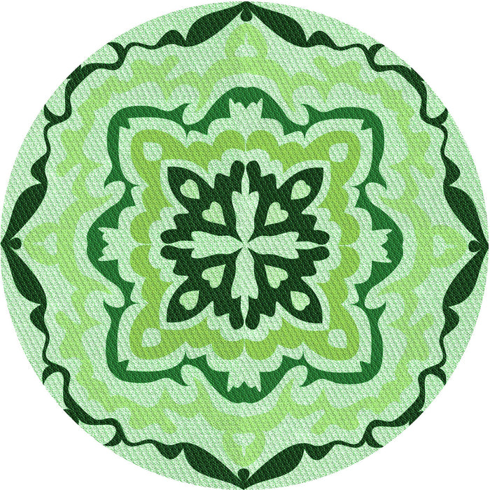 Square Machine Washable Transitional Green Rug in a Living Room, wshpat1296grn