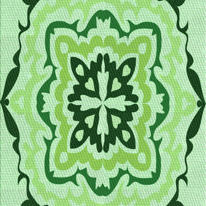 Patterned Green Rug, pat1296grn