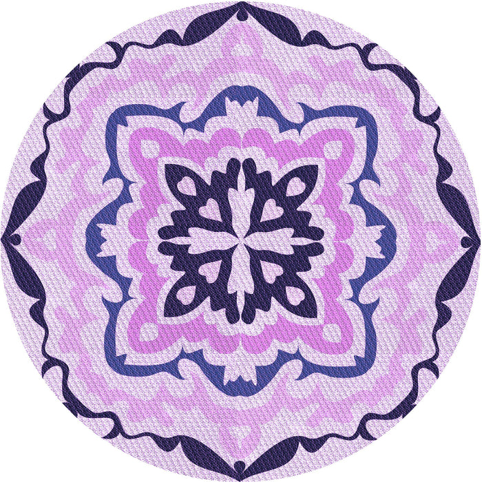 Square Machine Washable Transitional Blossom Pink Rug in a Living Room, wshpat1296pur