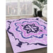 Machine Washable Transitional Blossom Pink Rug in a Family Room, wshpat1296pur