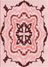 Patterned Light Red Pink Rug, pat1296rd