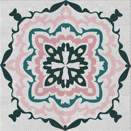 Square Patterned Gray Novelty Rug, pat1296