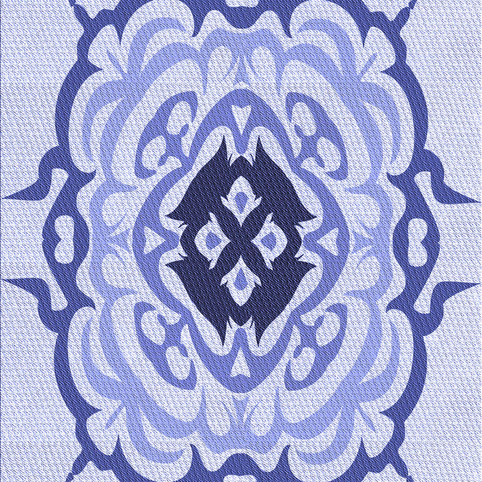 Patterned Blue Rug, pat1297blu