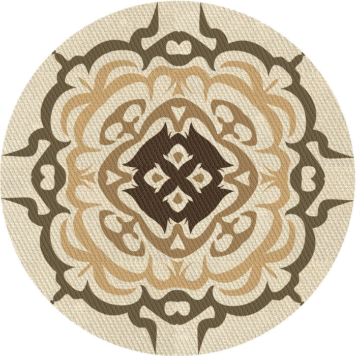 Square Machine Washable Transitional Vanilla Gold Rug in a Living Room, wshpat1297brn