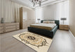 Patterned Vanilla Gold Rug in a Bedroom, pat1297brn