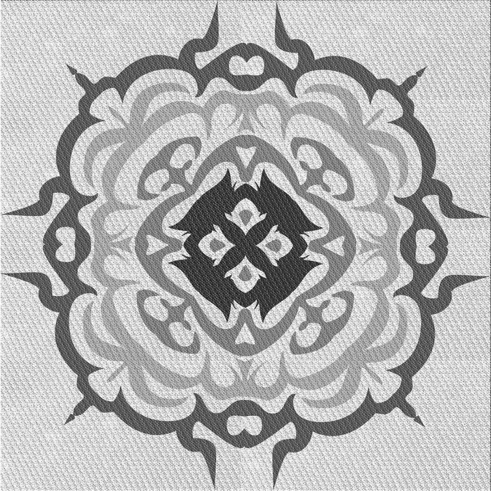 Round Machine Washable Transitional Gray Rug, wshpat1297gry