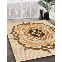 Patterned Golden Blonde Gold Rug, pat1297org