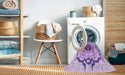 Machine Washable Transitional Purple Rug in a Washing Machine, wshpat1297pur