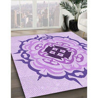 Patterned Purple Rug, pat1297pur