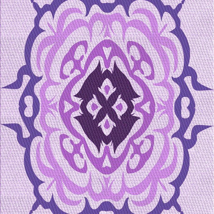 Machine Washable Transitional Purple Rug, wshpat1297pur
