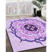 Machine Washable Transitional Purple Rug in a Family Room, wshpat1297pur