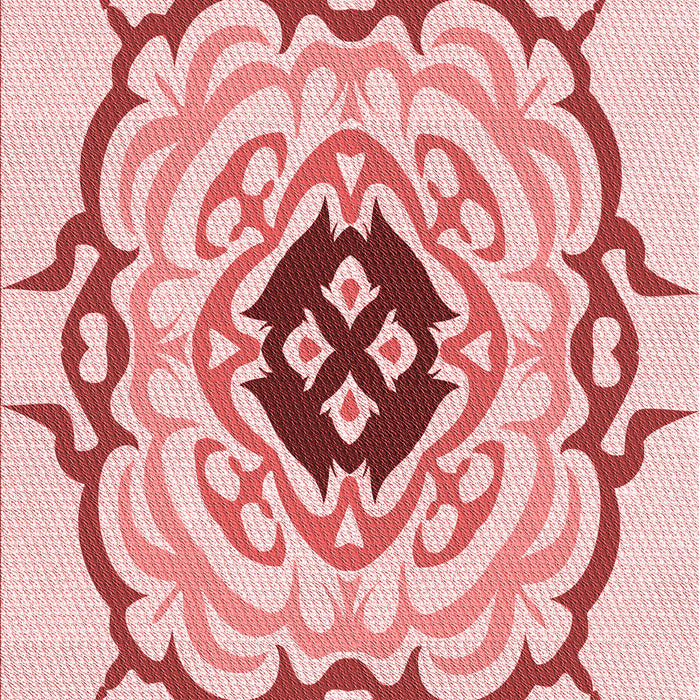 Patterned Red Rug, pat1297rd