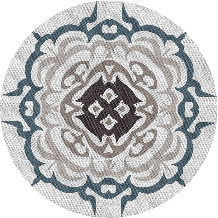 Square Machine Washable Transitional Beige Rug, wshpat1297