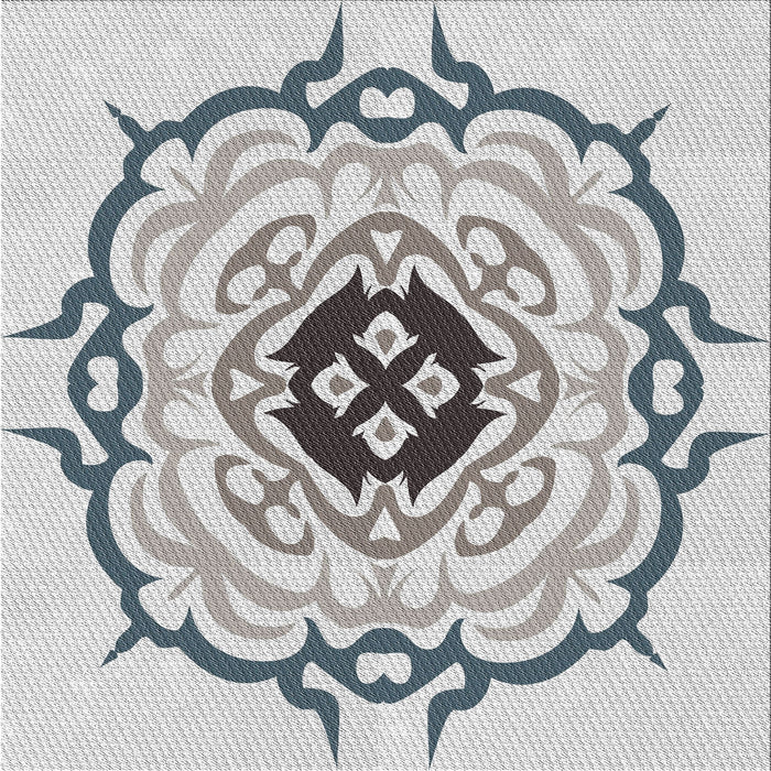 Square Patterned Beige Novelty Rug, pat1297