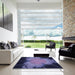 Square Patterned Purple Rug in a Living Room, pat1298blu