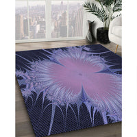 Patterned Purple Rug, pat1298blu