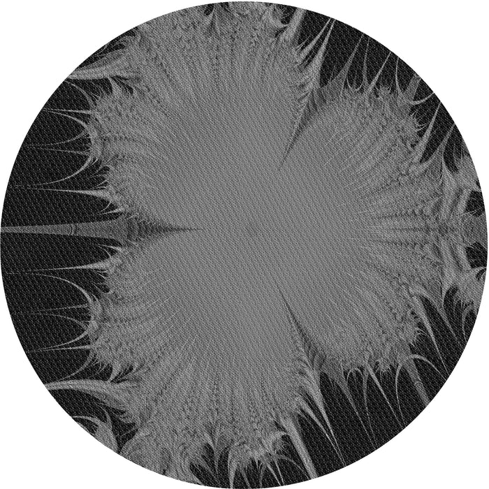 Square Machine Washable Transitional Charcoal Black Rug in a Living Room, wshpat1298gry