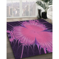 Patterned Crimson Purple Rug, pat1298pur