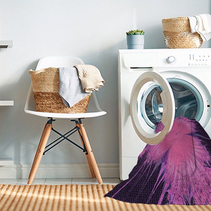 Machine Washable Transitional Crimson Purple Rug in a Washing Machine, wshpat1298pur