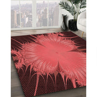 Patterned Red Rug, pat1298rd