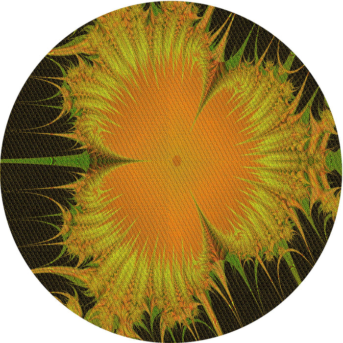 Square Patterned Caramel Brown Rug, pat1298yw