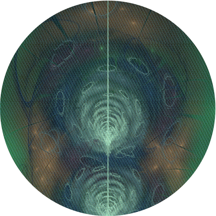 Square Machine Washable Transitional Dark Slate Grey Green Rug in a Living Room, wshpat1299lblu