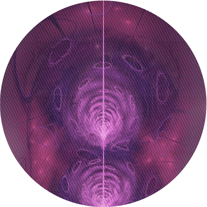 Square Patterned Orchid Purple Rug, pat1299pur