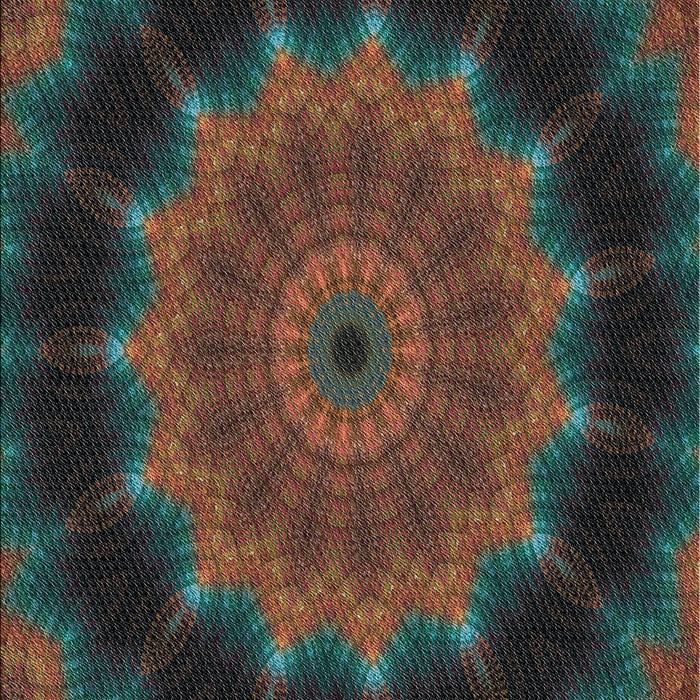 Patterned Black Brown Novelty Rug, pat129