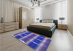 Patterned Purple Rug in a Bedroom, pat13blu