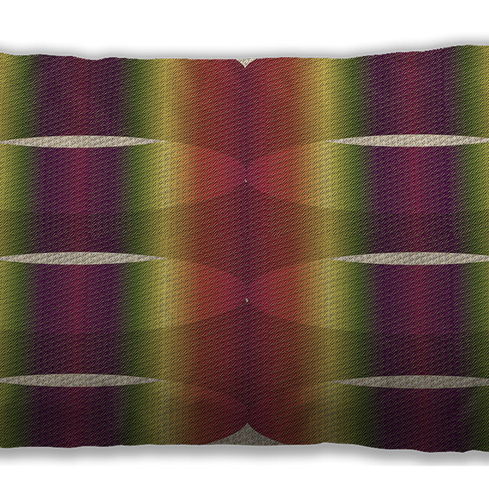 Patterned Rectangular Caramel Brown Lumbar Throw Pillow, 13 inch by 19 inch, lbpat13brn