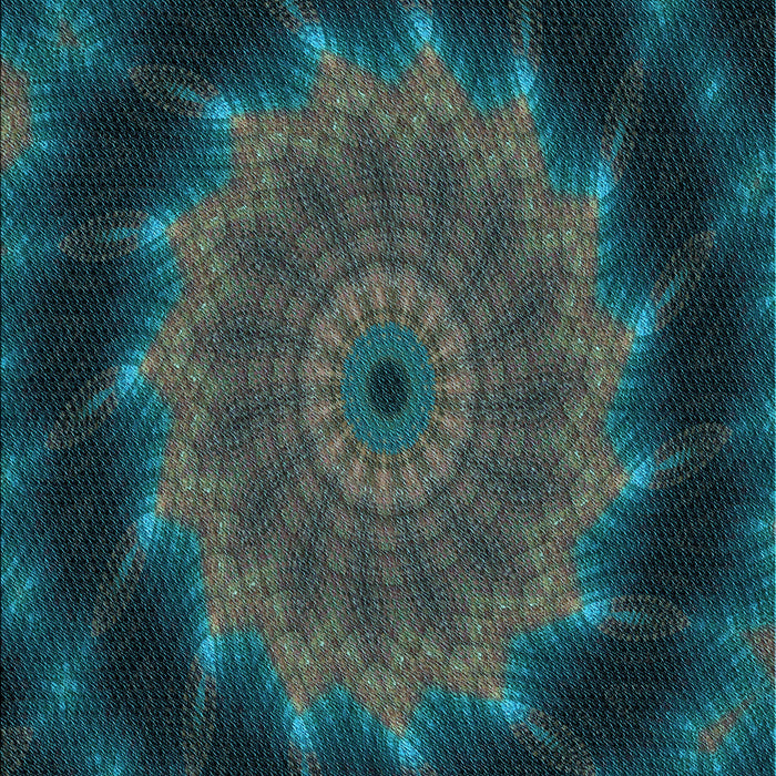 Patterned Deep Teal Green Rug, pat130lblu