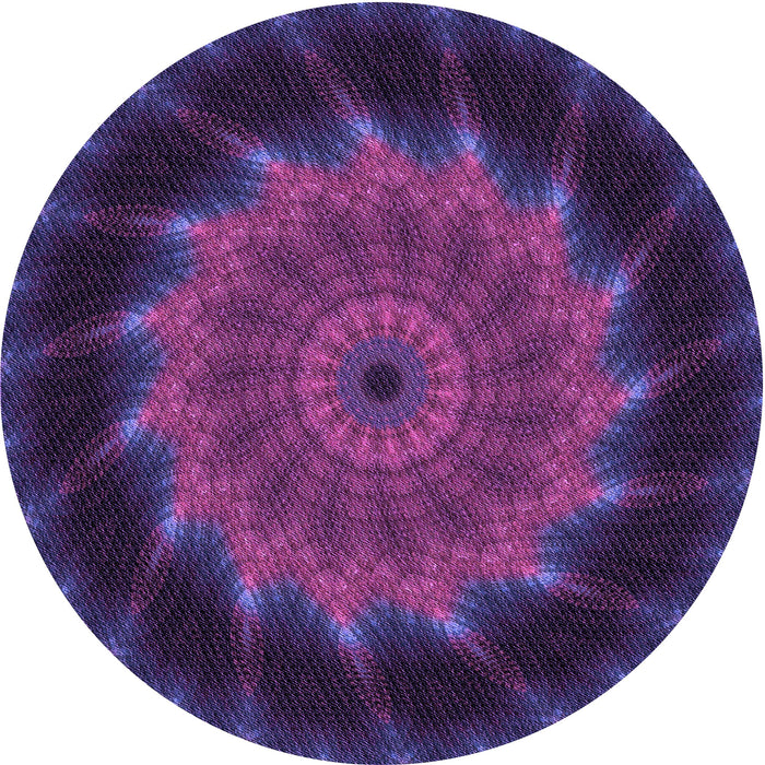 Square Patterned Dark Purple Rug, pat130pur