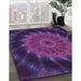 Patterned Dark Purple Rug in Family Room, pat130pur