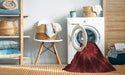 Machine Washable Transitional Dark Red Rug in a Washing Machine, wshpat130rd