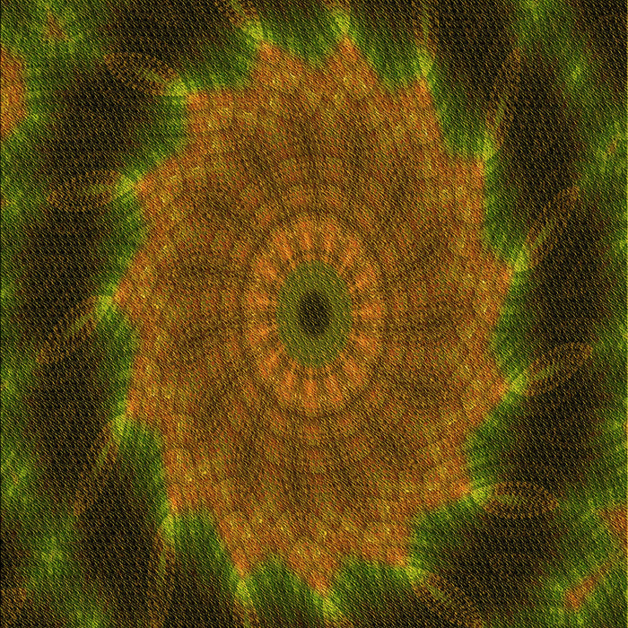 Patterned Dark Yellow Green Rug, pat130yw