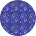 Square Patterned Blue Rug, pat1300blu