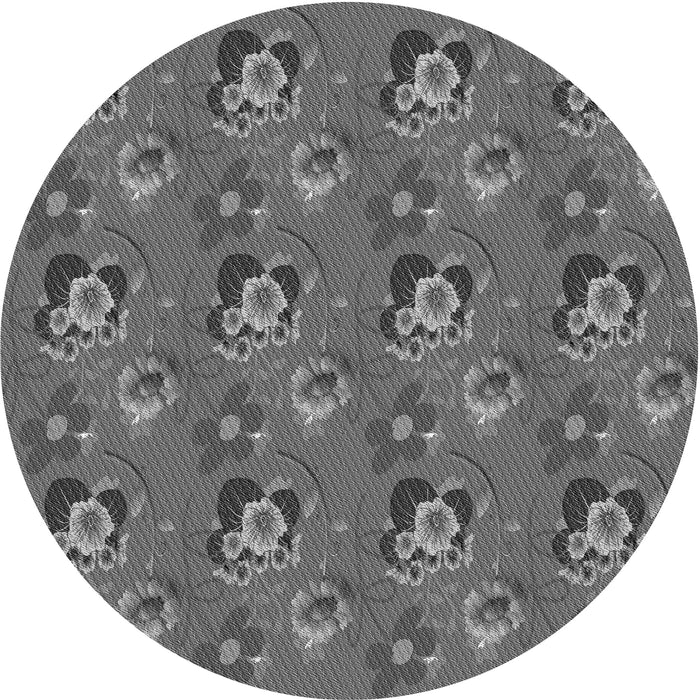 Square Patterned Gunmetal Gray Rug, pat1300gry