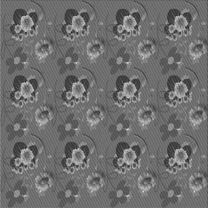 Round Patterned Gunmetal Gray Rug, pat1300gry