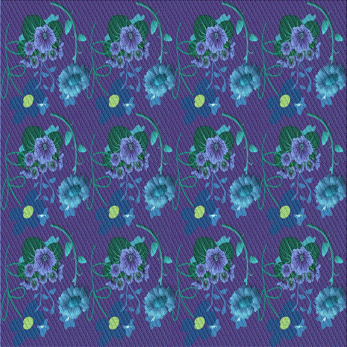 Round Machine Washable Transitional Amethyst Purple Rug, wshpat1300lblu