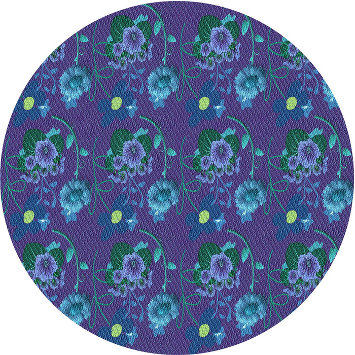 Square Machine Washable Transitional Amethyst Purple Rug in a Living Room, wshpat1300lblu